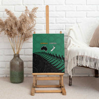 Australia New Zealand Rugby Canvas Wall Art Green Aboriginal Wallabies and Maori Black Fern LT9 - Polynesian Pride