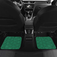 Australia New Zealand Rugby Car Mats Green Aboriginal Wallabies and Maori Black Fern LT9 Set 2pcs - Back Green - Polynesian Pride
