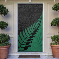 Australia New Zealand Rugby Door Cover Green Aboriginal Wallabies and Maori Black Fern LT9 Green - Polynesian Pride