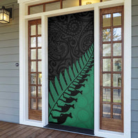 Australia New Zealand Rugby Door Cover Green Aboriginal Wallabies and Maori Black Fern LT9 - Polynesian Pride