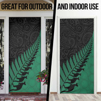 Australia New Zealand Rugby Door Cover Green Aboriginal Wallabies and Maori Black Fern LT9 - Polynesian Pride