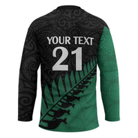 Australia New Zealand Rugby Hockey Jersey Green Aboriginal Wallabies and Maori Black Fern LT9 - Polynesian Pride