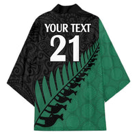 Australia New Zealand Rugby Kimono Green Aboriginal Wallabies and Maori Black Fern LT9 - Polynesian Pride