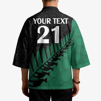 Australia New Zealand Rugby Kimono Green Aboriginal Wallabies and Maori Black Fern LT9 - Polynesian Pride