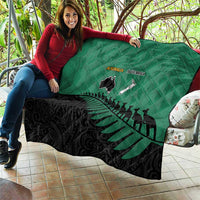 Australia New Zealand Rugby Quilt Green Aboriginal Wallabies and Maori Black Fern LT9 - Polynesian Pride