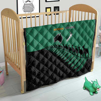 Australia New Zealand Rugby Quilt Green Aboriginal Wallabies and Maori Black Fern LT9 - Polynesian Pride