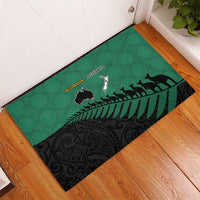 Australia New Zealand Rugby Rubber Doormat Green Aboriginal Wallabies and Maori Black Fern LT9 - Polynesian Pride