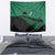 Australia New Zealand Rugby Tapestry Green Aboriginal Wallabies and Maori Black Fern - Polynesian Pride