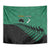 Australia New Zealand Rugby Tapestry Green Aboriginal Wallabies and Maori Black Fern - Polynesian Pride