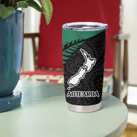 Australia New Zealand Rugby Tumbler Cup Green Aboriginal Wallabies and Maori Black Fern LT9 - Polynesian Pride