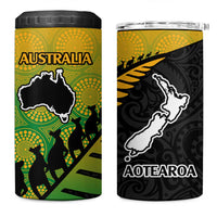 Australia New Zealand Rugby 4 in 1 Can Cooler Tumbler Aboriginal Wallabies and Maori Black Fern Gradient Vibe LT9 One Size: 16 oz Gradient - Polynesian Pride