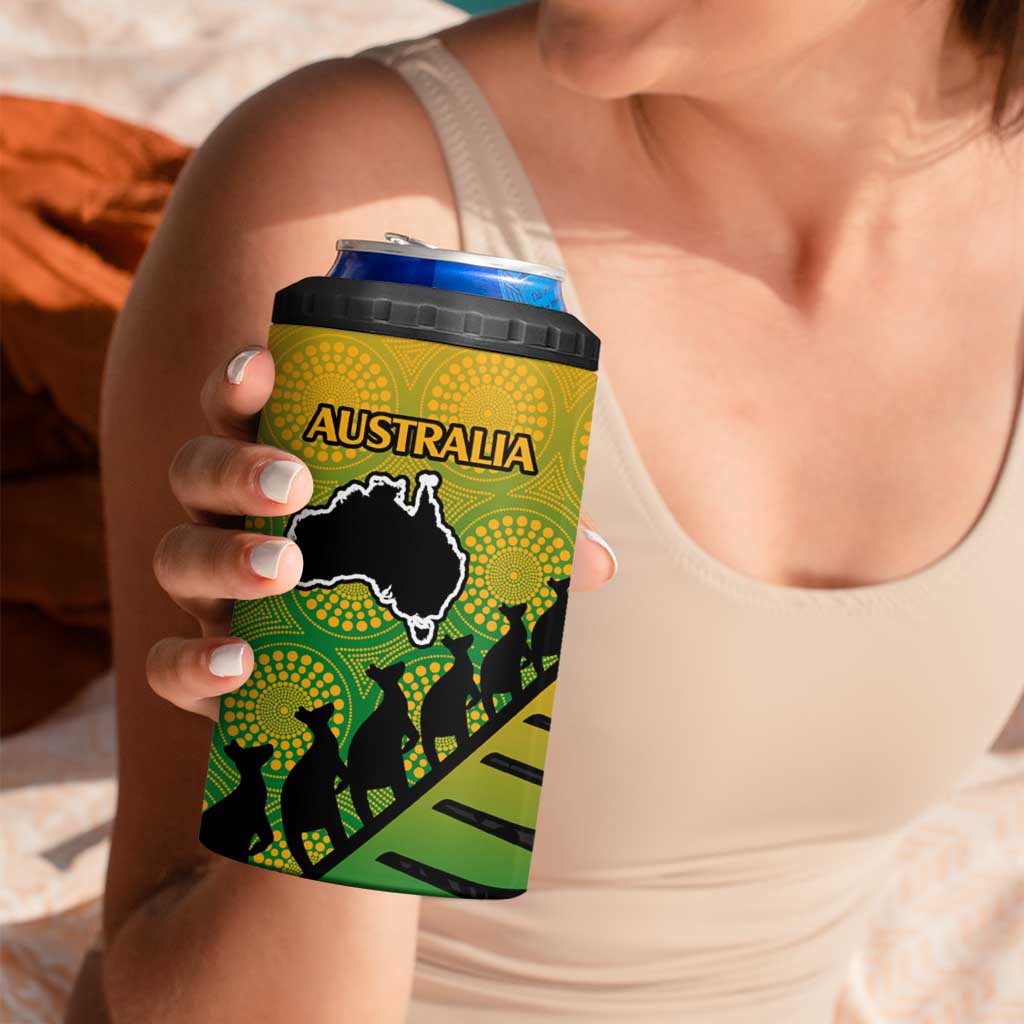 Australia New Zealand Rugby 4 in 1 Can Cooler Tumbler Aboriginal Wallabies and Maori Black Fern Gradient Vibe LT9 - Polynesian Pride