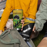Australia New Zealand Rugby Tumbler Cup Aboriginal Wallabies and Maori Black Fern Gradient Vibe LT9 - Polynesian Pride