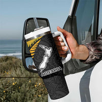 Australia New Zealand Rugby Tumbler With Handle Aboriginal Wallabies and Maori Black Fern Gradient Vibe LT9 - Polynesian Pride