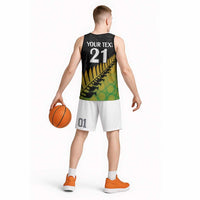 Australia New Zealand Rugby Basketball Jersey Gradient Aboriginal Wallabies and Maori Black Fern LT9 - Polynesian Pride