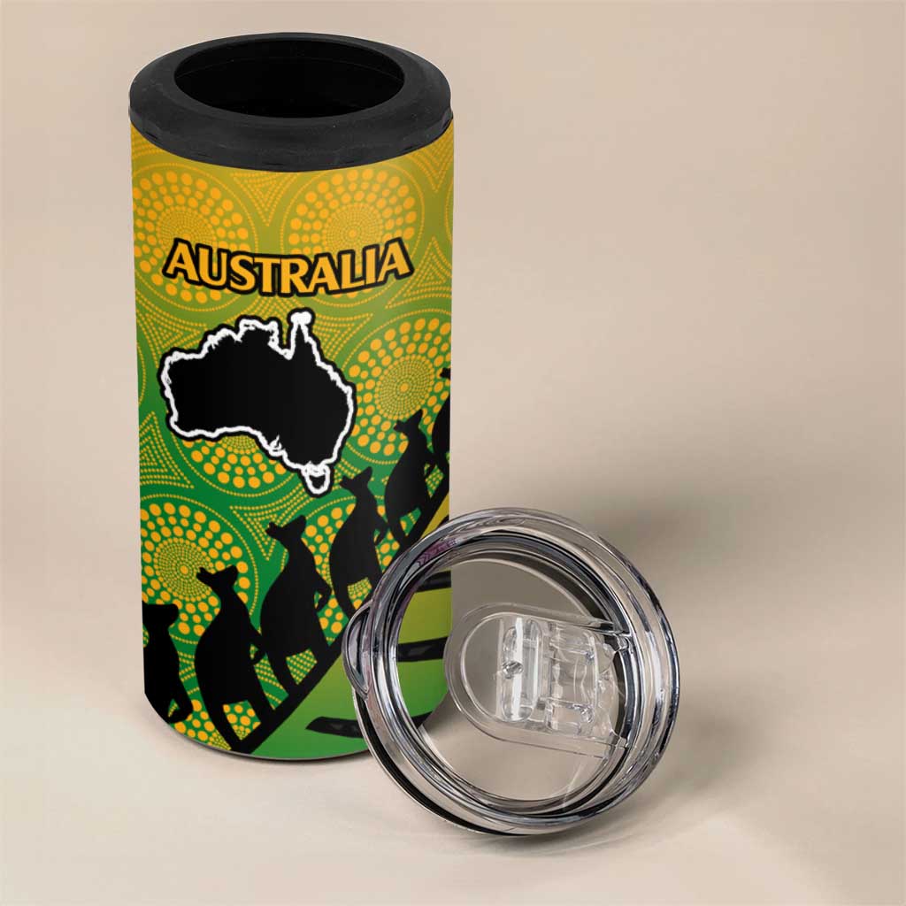 Australia New Zealand Rugby 4 in 1 Can Cooler Tumbler Gradient Aboriginal Wallabies and Maori Black Fern LT9 - Polynesian Pride