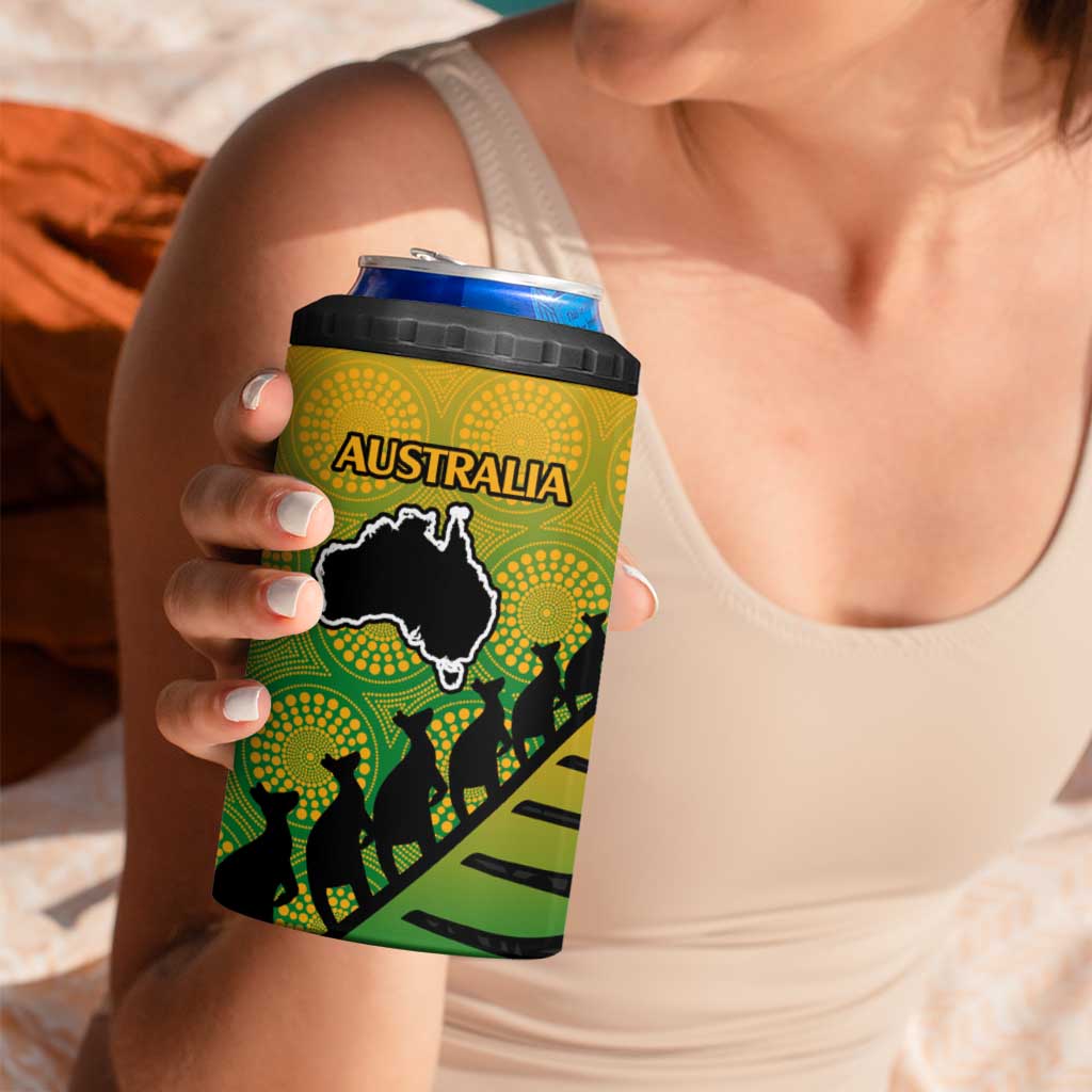 Australia New Zealand Rugby 4 in 1 Can Cooler Tumbler Gradient Aboriginal Wallabies and Maori Black Fern LT9 - Polynesian Pride