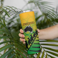 Australia New Zealand Rugby Skinny Tumbler Gradient Aboriginal Wallabies and Maori Black Fern LT9 - Polynesian Pride