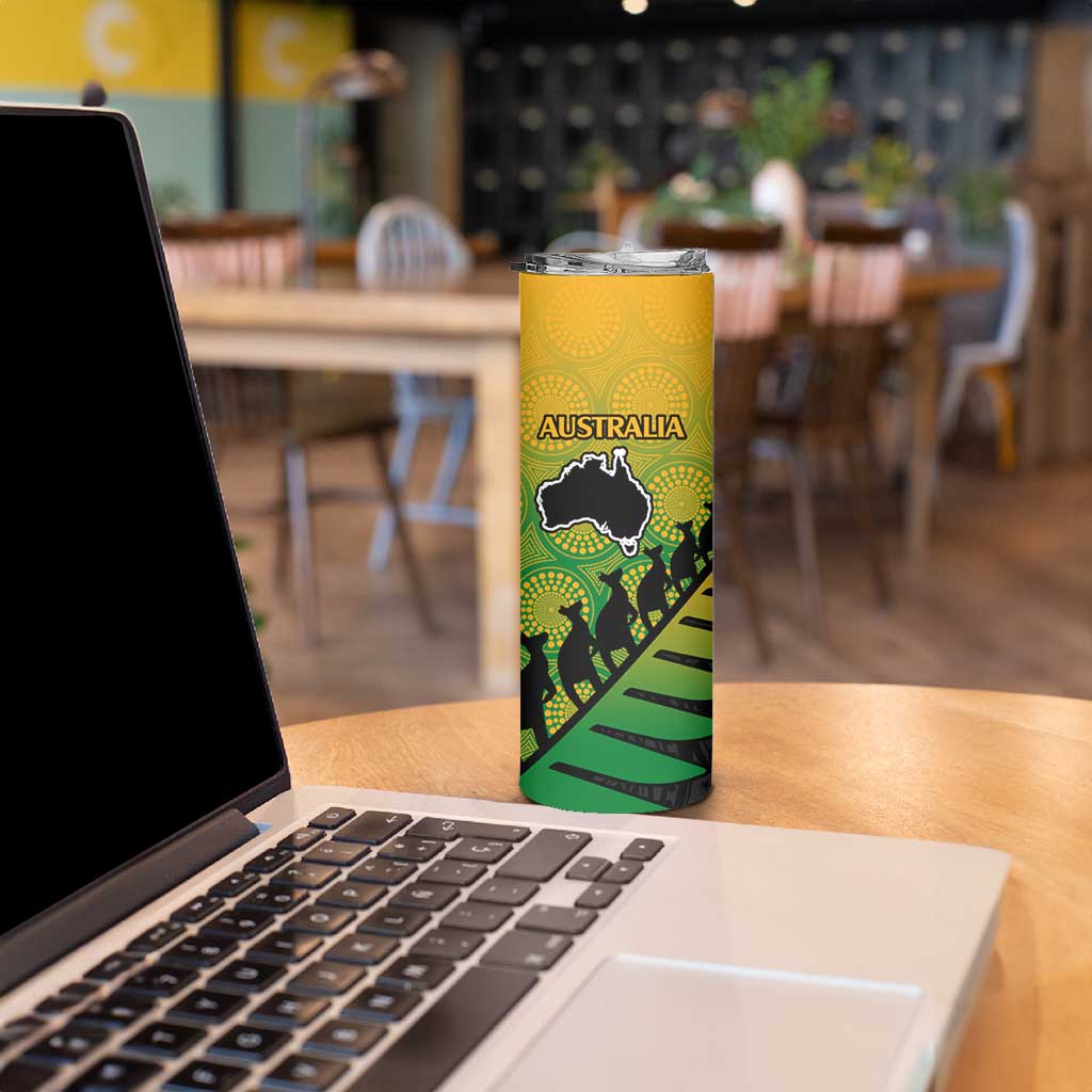 Australia New Zealand Rugby Skinny Tumbler Gradient Aboriginal Wallabies and Maori Black Fern LT9 - Polynesian Pride