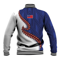 Ula Fala Red Samoa Chief Baseball Jacket Samoan Art Black Tribal LT9 - Polynesian Pride