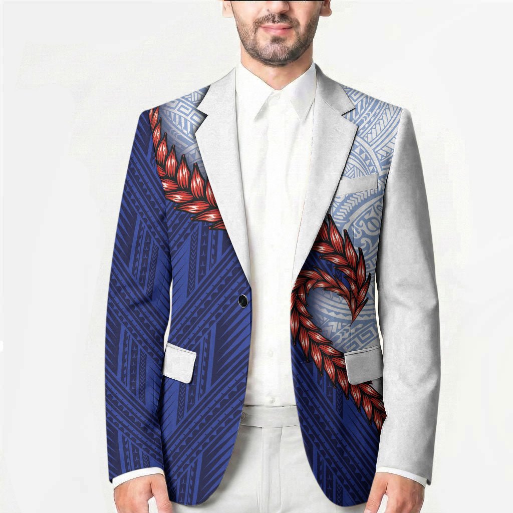 Ula Fala Red Samoa Chief Blazer Samoan Art Black Tribal LT9 - Polynesian Pride