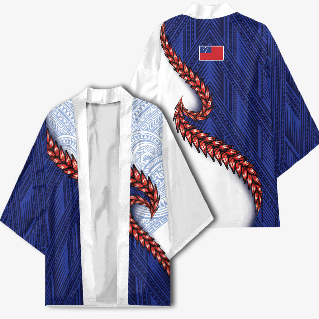 Ula Fala Red Samoa Chief Kimono Samoan Art Black Tribal LT9 - Polynesian Pride