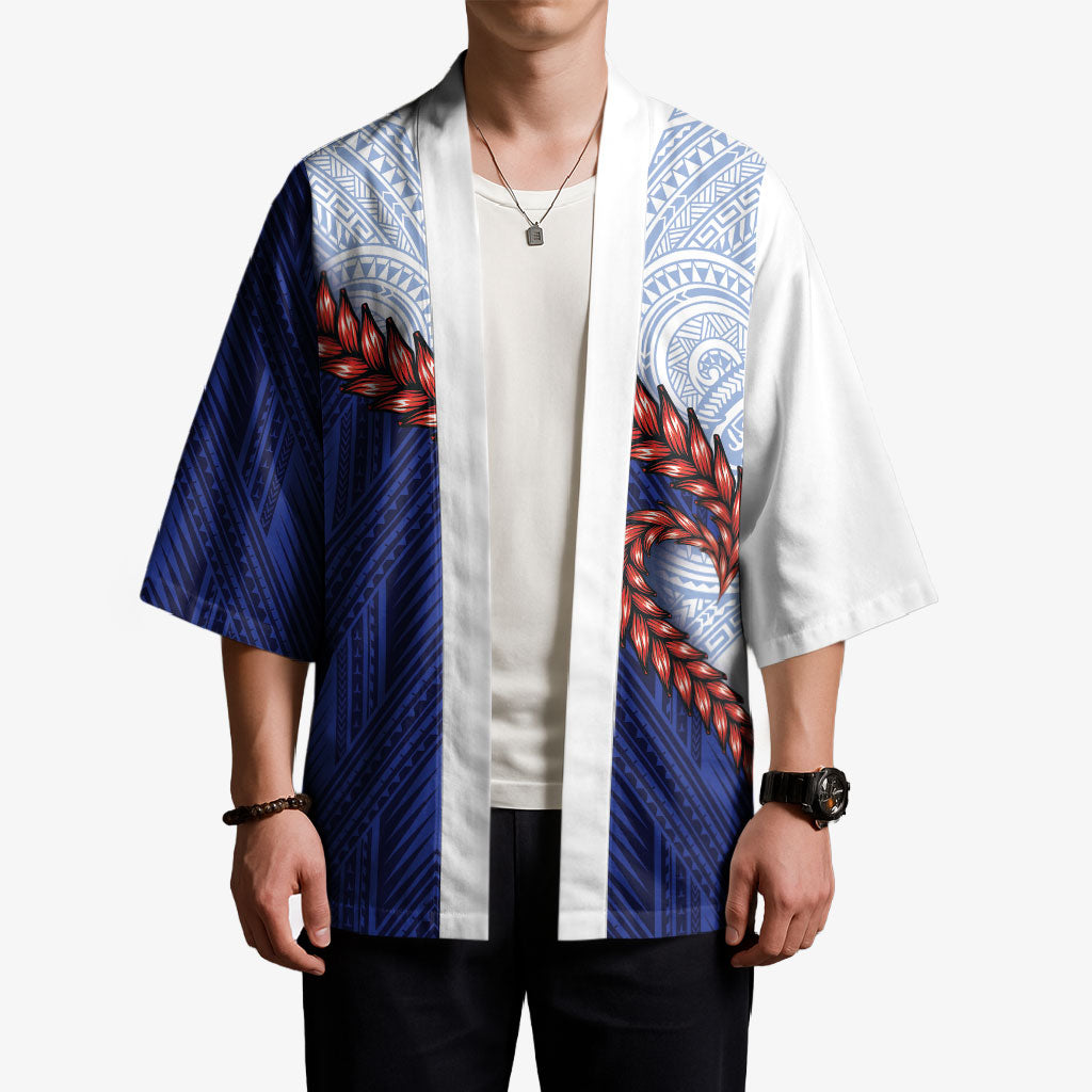 Ula Fala Red Samoa Chief Kimono Samoan Art Black Tribal LT9 - Polynesian Pride