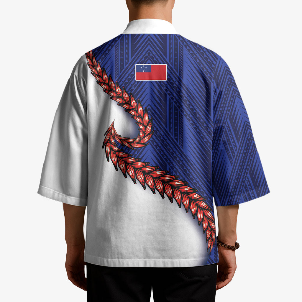 Ula Fala Red Samoa Chief Kimono Samoan Art Black Tribal LT9 - Polynesian Pride