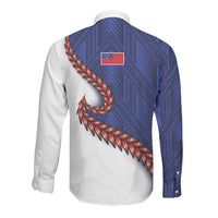 Ula Fala Red Samoa Chief Long Sleeve Button Shirt Samoan Art Black Tribal LT9 - Polynesian Pride