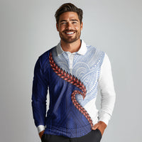 Ula Fala Red Samoa Chief Long Sleeve Polo Shirt Samoan Art Black Tribal LT9 - Polynesian Pride