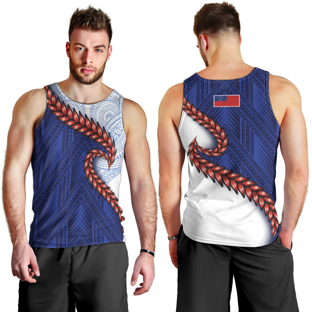 Ula Fala Red Samoa Chief Men Tank Top Samoan Art Black Tribal LT9 - Polynesian Pride