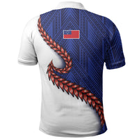 Ula Fala Red Samoa Chief Polo Shirt Samoan Art Black Tribal LT9 - Polynesian Pride