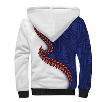Ula Fala Red Samoa Chief Sherpa Hoodie Samoan Art Black Tribal LT9 - Polynesian Pride