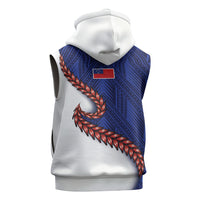 Ula Fala Red Samoa Chief Sleeveless Hoodie Samoan Art Black Tribal LT9 - Polynesian Pride