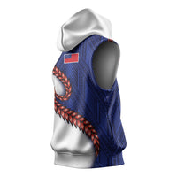 Ula Fala Red Samoa Chief Sleeveless Hoodie Samoan Art Black Tribal LT9 - Polynesian Pride