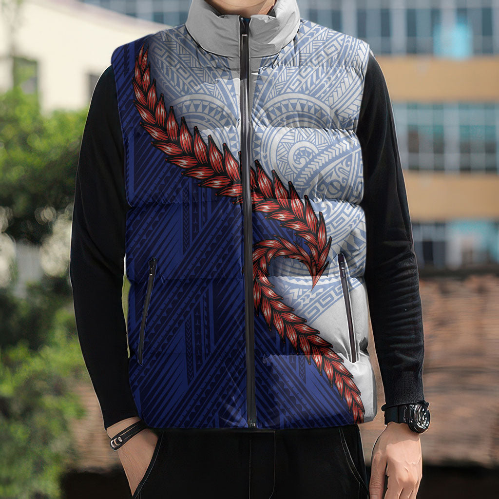 Ula Fala Red Samoa Chief Sleeveless Puffer Jacket Samoan Art Black Tribal LT9 - Polynesian Pride