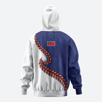 Ula Fala Red Samoa Chief Zip Hoodie Samoan Art Black Tribal LT9 - Polynesian Pride
