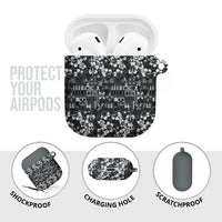 Black Hawaiian Tapa Tribal Hibiscus AirPods Case LT9 - Polynesian Pride