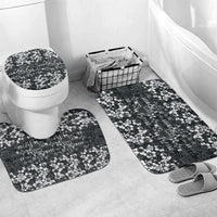 Black Hawaiian Tapa Tribal Hibiscus Bathroom Set LT9 Mat Set Only (3 pcs) One Size Black - Polynesian Pride