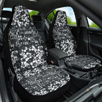 Black Hawaiian Tapa Tribal Hibiscus Car Seat Cover LT9 One Size Black - Polynesian Pride