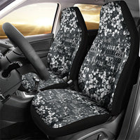 Black Hawaiian Tapa Tribal Hibiscus Car Seat Cover LT9 - Polynesian Pride