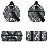 Black Hawaiian Tapa Tribal Hibiscus Duffle Bag LT9 - Polynesian Pride