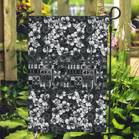 Black Hawaiian Tapa Tribal Hibiscus Garden Flag LT9 Garden Flag Black - Polynesian Pride