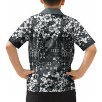 Black Hawaiian Tapa Tribal Hibiscus Hawaiian Shirt LT9 - Polynesian Pride