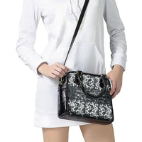 Black Hawaiian Tapa Tribal Hibiscus Shoulder Handbag LT9 - Polynesian Pride