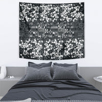 Black Hawaiian Tapa Tribal Hibiscus Tapestry LT9 - Polynesian Pride