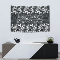 Black Hawaiian Tapa Tribal Hibiscus Tapestry LT9 - Polynesian Pride