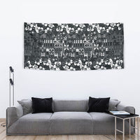 Black Hawaiian Tapa Tribal Hibiscus Tapestry LT9 - Polynesian Pride