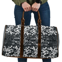 Black Hawaiian Tapa Tribal Hibiscus Travel Bag LT9 Black - Polynesian Pride