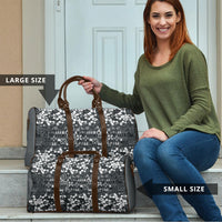Black Hawaiian Tapa Tribal Hibiscus Travel Bag LT9 - Polynesian Pride